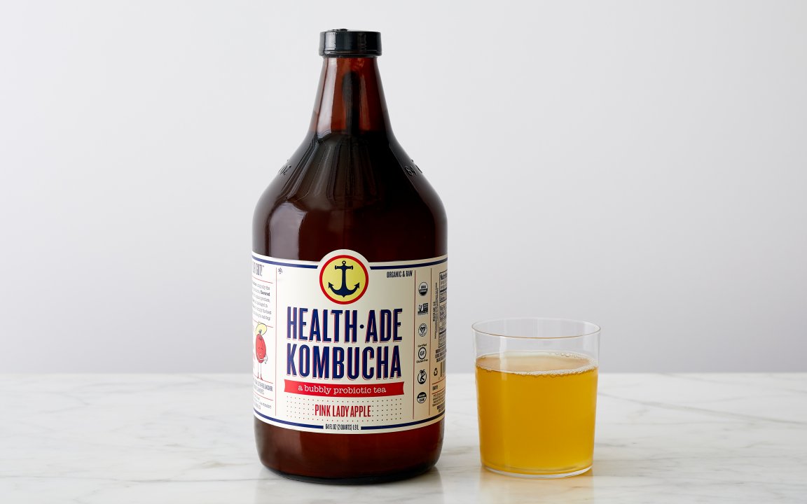 Pink Lady Apple Kombucha Growler HealthAde Kombucha SF Bay Good Eggs